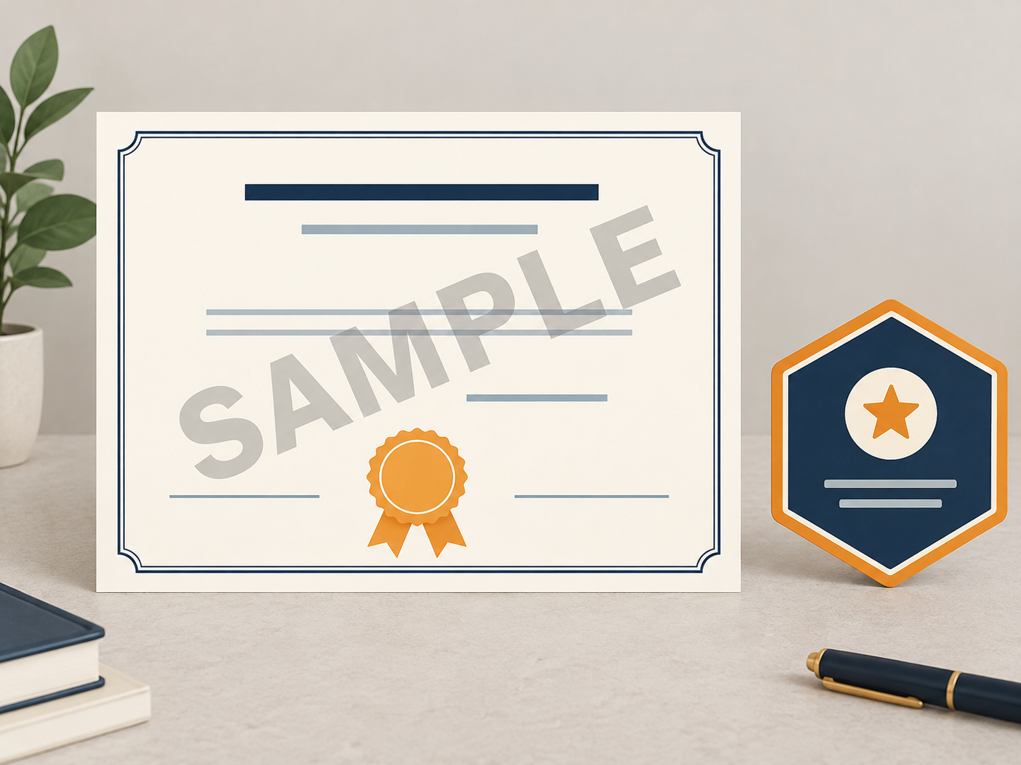 Your certificate or training record: example credential, not Affan's actual photo